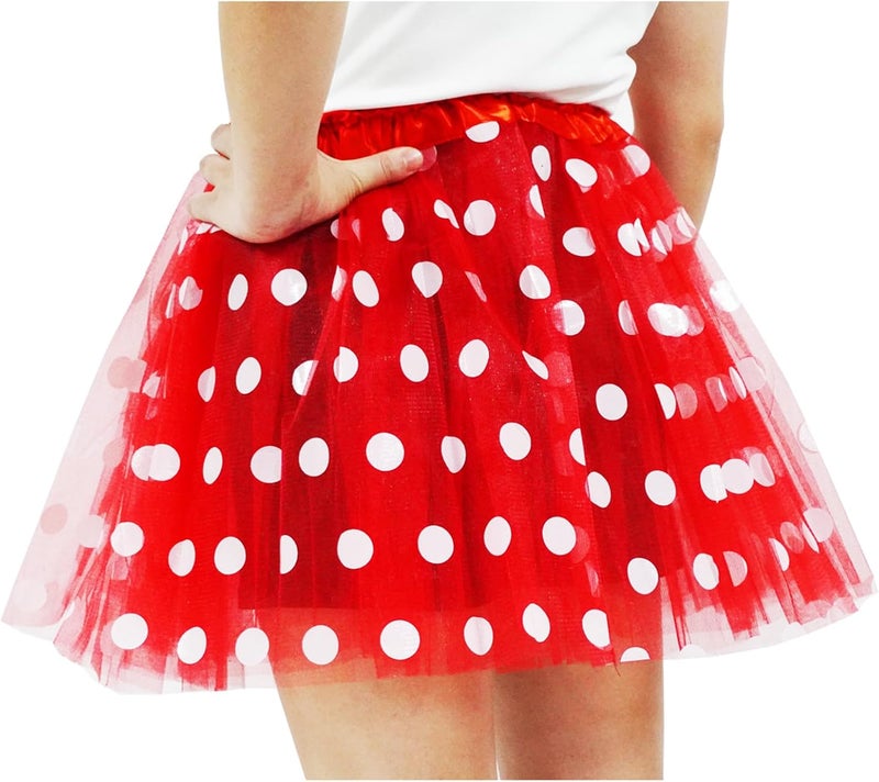 DMLBC Adult Women Polka Dots Tutu Skirt Teens Ballet Tulle Tutu Dress-Up Birthday Christmas Tutu Costume for Women - Image 1